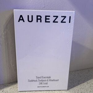 AUREZZI Travel Essentials Set — White with Gold Accents